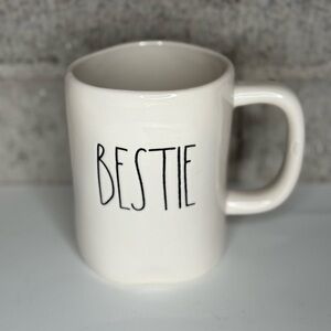 White Ceramic Mug with 'Bestie' Design